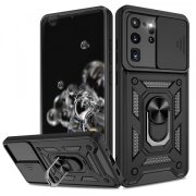 Husa pentru Samsung Galaxy S20 Ultra 5G G988 / S20 Ultra G988, Techsuit, CamShield, Neagra