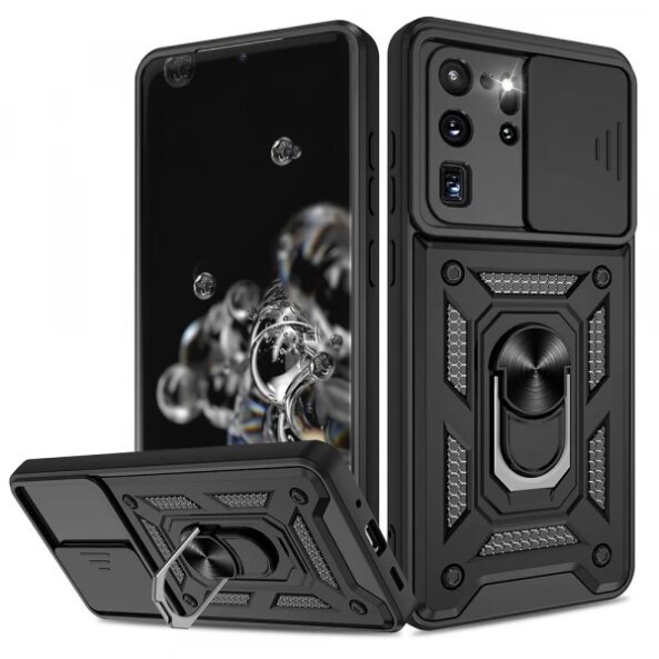 Husa pentru Samsung Galaxy S20 Ultra 5G G988 / S20 Ultra G988, Techsuit, CamShield, Neagra