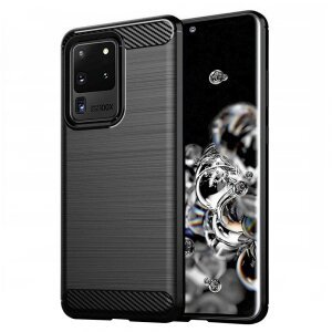 Husa pentru Samsung Galaxy S20 Ultra 5G G988 / S20 Ultra G988, Techsuit, Carbon, Neagra