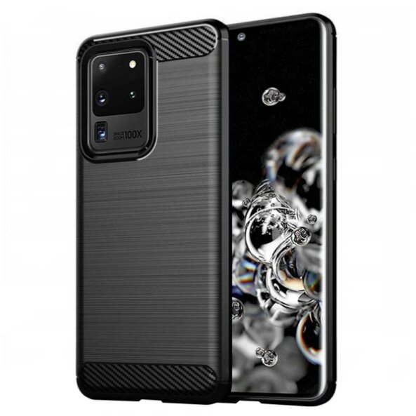 Husa pentru Samsung Galaxy S20 Ultra 5G G988 / S20 Ultra G988, Techsuit, Carbon, Neagra