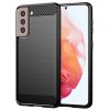 Husa pentru Samsung Galaxy S21 5G G991, Techsuit, Carbon, Neagra