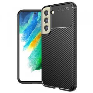Husa pentru Samsung Galaxy S21 FE 5G G990, Techsuit, CarbonFiber, Neagra