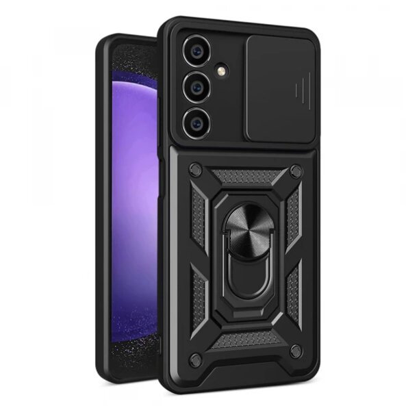 Husa pentru Samsung Galaxy S23 FE S711, Techsuit, CamShield, Neagra