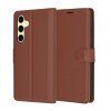 Husa pentru Samsung Galaxy S24 FE S721, Techsuit, Leather Folio, Maro