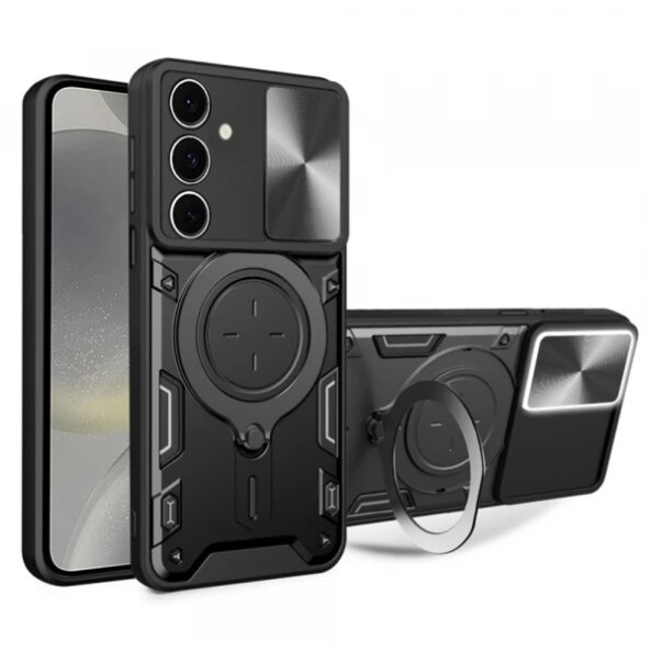 Husa pentru Samsung Galaxy S24 S921, Techsuit, CamGuard Pro, Neagra