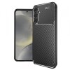 Husa pentru Samsung Galaxy S24 S921, Techsuit, CarbonFiber, Neagra