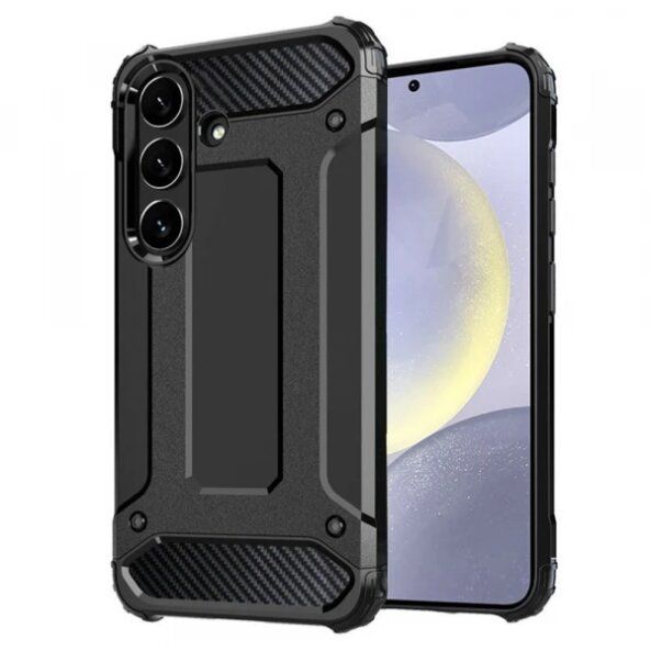 Husa pentru Samsung Galaxy S24 S921, Techsuit, Hybrid Armor, Neagra