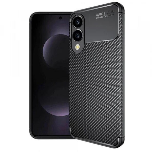 Husa pentru Samsung Galaxy S25 Edge S937, Techsuit, CarbonFiber, Neagra