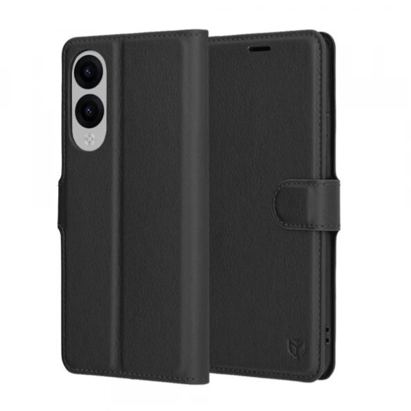 Husa pentru Samsung Galaxy S25 Edge S937, Techsuit, Leather Folio, Neagra