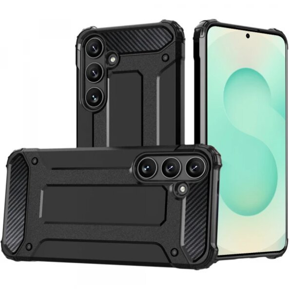 Husa pentru Samsung Galaxy S25 S931, Techsuit, Hybrid Armor, Neagra