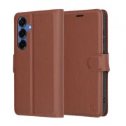 Husa pentru Samsung Galaxy S25 S931, Techsuit, Leather Folio, Maro