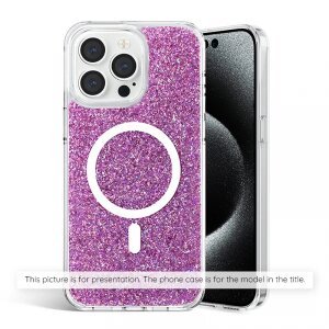 Husa pentru Samsung Galaxy S25+ S936, Techsuit, Sparkly Glitter, Magenta