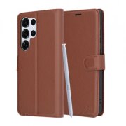 Husa pentru Samsung Galaxy S25 Ultra S938, Techsuit, Leather Folio, Maro