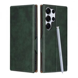 Husa pentru Samsung Galaxy S25 Ultra S938, Techsuit, Safe Wallet Plus, Verde