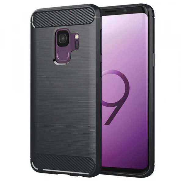 Husa pentru Samsung Galaxy S9 G960, Techsuit, Carbon, Neagra