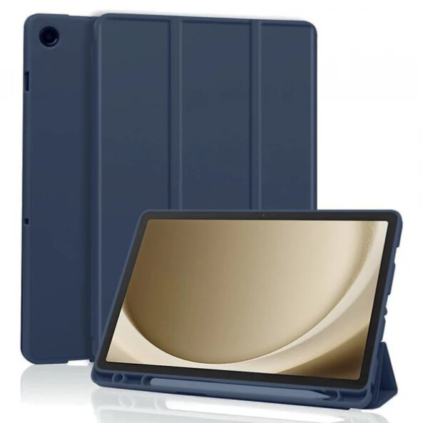 Husa pentru Samsung Galaxy Tab A9+, Techsuit, Flex Trifold, Bleumarin