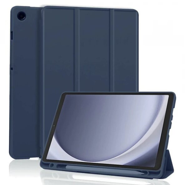 Husa pentru Samsung Galaxy Tab A9, Techsuit, Flex Trifold, Bleumarin