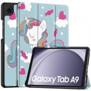 Husa pentru Samsung Galaxy Tab A9, Techsuit, FoldPro Unicorn, Multicolor