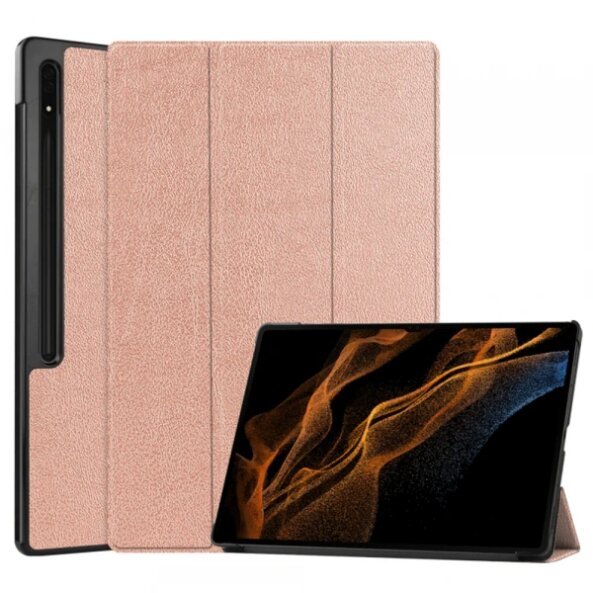 Husa pentru Samsung Galaxy Tab S10 Ultra / Tab S9 Ultra / Tab S8 Ultra, Techsuit, FoldPro, Roz