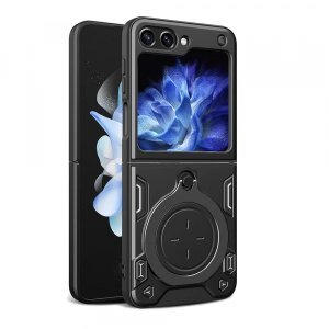 Husa pentru Samsung Galaxy Z Flip5 F731, Techsuit, CamGuard Pro, Neagra