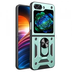 Husa pentru Samsung Galaxy Z Flip5 F731, Techsuit, CamShield, Verde