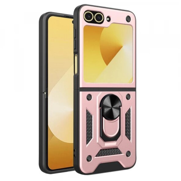 Husa pentru Samsung Galaxy Z Flip6 F741, Techsuit, CamShield, Roz