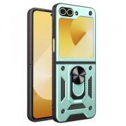 Husa pentru Samsung Galaxy Z Flip6 F741, Techsuit, CamShield, Verde
