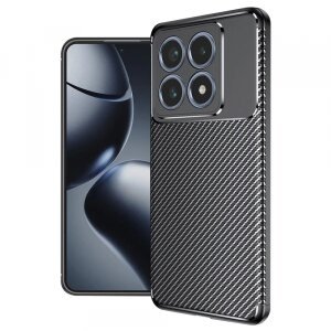 Husa pentru Xiaomi 14T Pro, Techsuit, CarbonFiber, Neagra