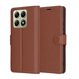Husa pentru Xiaomi 14T, Techsuit, Leather Folio, Maro