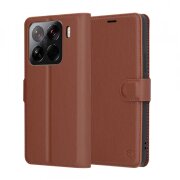 Husa pentru Xiaomi 15 Pro, Techsuit, Leather Folio, Maro