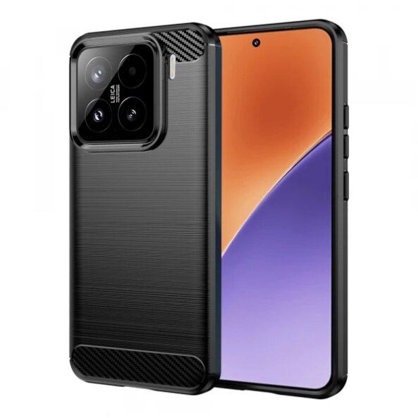 Husa pentru Xiaomi 15, Techsuit, Carbon, Neagra