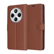 Husa pentru Xiaomi Poco C75 / Redmi 14C, Techsuit, Leather Folio, Maro