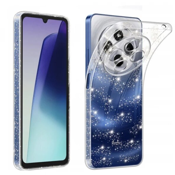 Husa pentru Xiaomi Poco C75 / Redmi 14C, Techsuit, SparkleSkin, Transparenta