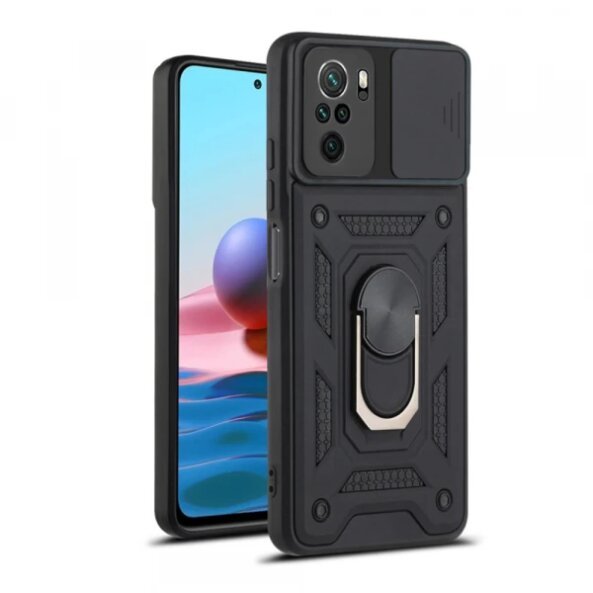 Husa pentru Xiaomi Poco M5s / Redmi Note 10S / Note 10, Techsuit, CamShield, Neagra