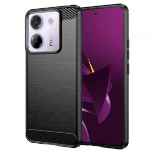 Husa pentru Xiaomi Poco M7 Pro 5G, Techsuit, Carbon, Neagra