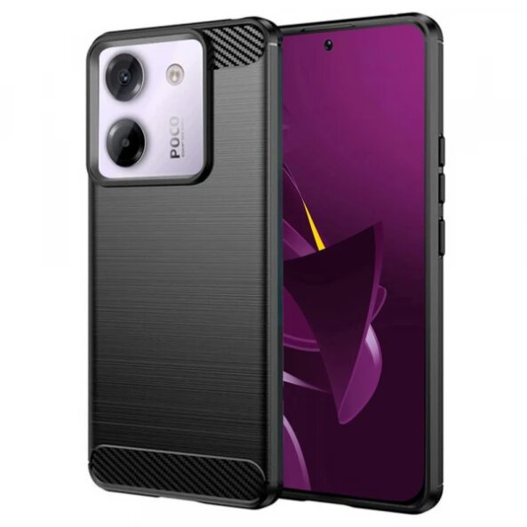 Husa pentru Xiaomi Poco M7 Pro 5G, Techsuit, Carbon, Neagra
