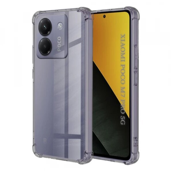 Husa pentru Xiaomi Poco M7 Pro 5G, Techsuit, Shockproof Clear, Neagra