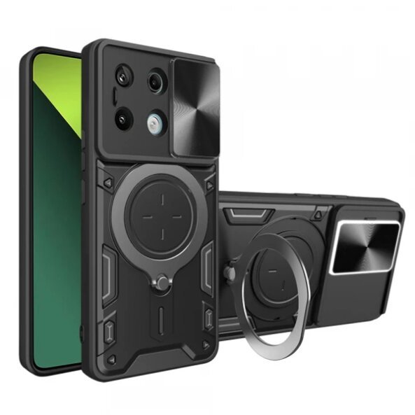 Husa pentru Xiaomi Poco X6 / Note 13 Pro 5G, Techsuit, CamGuard Pro, Neagra