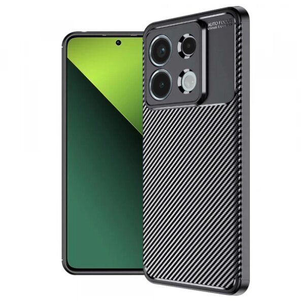 Husa pentru Xiaomi Poco X6 / Note 13 Pro 5G, Techsuit, CarbonFiber, Neagra