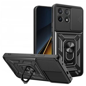 Husa pentru Xiaomi Poco X6 Pro, Techsuit, CamShield, Neagra
