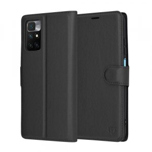 Husa pentru Xiaomi Redmi 10 2022 / 10 (2021), Techsuit, Leather Folio, Neagra