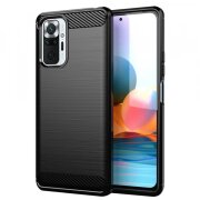 Husa pentru Xiaomi Redmi Note 10 Pro Max / Note 10 Pro, Techsuit, Carbon, Neagra