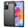 Husa pentru Xiaomi Redmi Note 11 Pro+ 5G, Techsuit, Carbon, Neagra