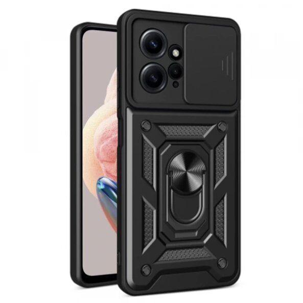 Husa pentru Xiaomi Redmi Note 12 4G, Techsuit, CamShield, Neagra