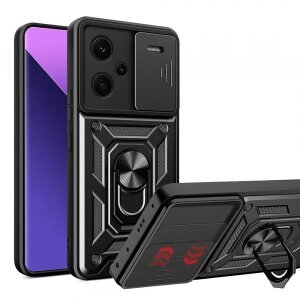 Husa pentru Xiaomi Redmi Note 13 Pro+, Techsuit, CamShield, Neagra