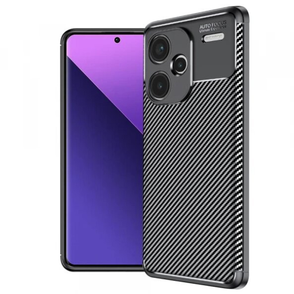 Husa pentru Xiaomi Redmi Note 13 Pro+, Techsuit, CarbonFiber, Neagra