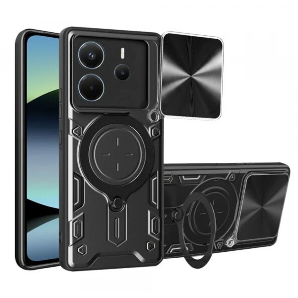 Husa pentru Xiaomi Redmi Note 14 4G (Regional), Techsuit, CamGuard Pro, Neagra