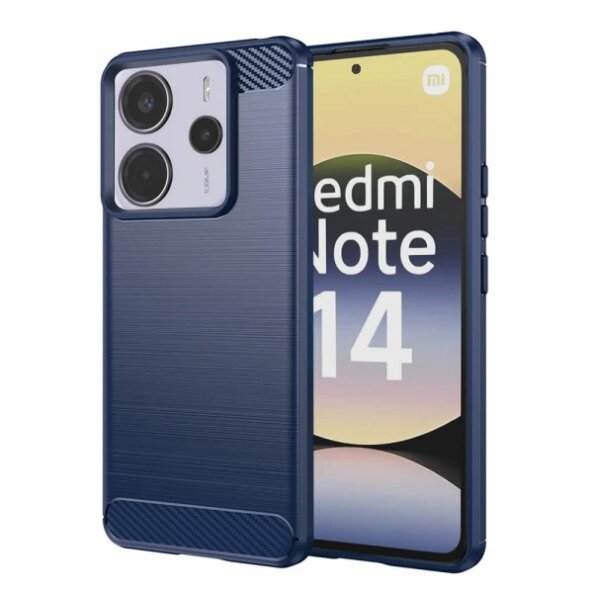 Husa pentru Xiaomi Redmi Note 14 4G (Regional), Techsuit, Carbon, Albastra