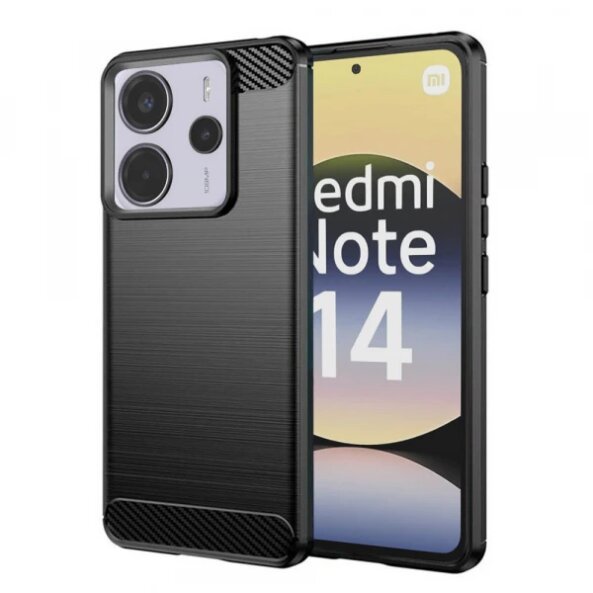 Husa pentru Xiaomi Redmi Note 14 4G (Regional), Techsuit, Carbon, Neagra
