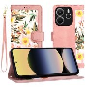 Husa pentru Xiaomi Redmi Note 14 4G (Standard), Techsuit, FlipCraft, Roz